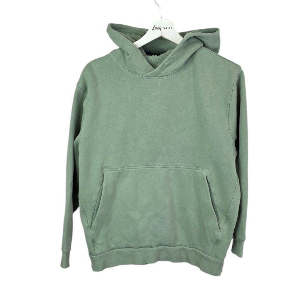 Lululemon Men's Steady State Pullover Hoodie, Green, Cotton Fleece, Size XS